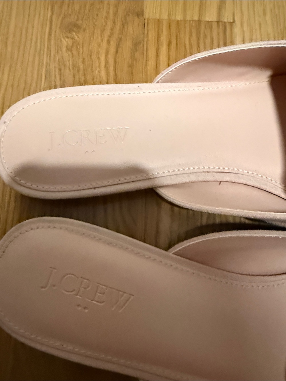 J. Crew Blush Suede Knotted Pointed Toe Mules - Picture 2 of 4